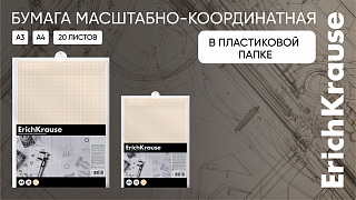 Точность до миллиметра. Новая масштабно-координатная бумага в пластиковой папке ErichKrause